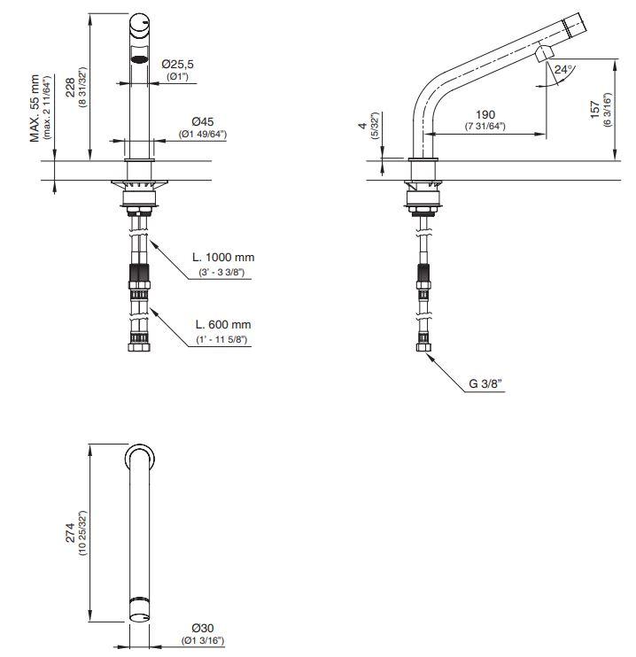 Смеситель для кухонной мойки Cea Design GAS 24 схема 2