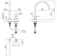 Смеситель для кухонной мойки Cea Design INV 48 схема 3