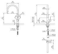 Смеситель для кухонной мойки Cea Design MIL 202 схема 3