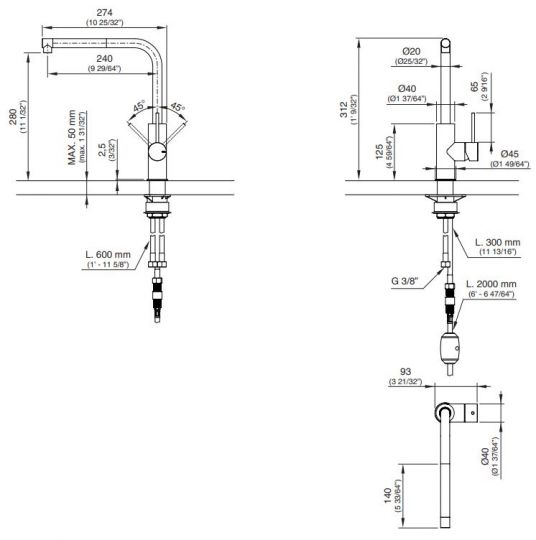 Смеситель для кухонной мойки Cea Design MIL 205 ФОТО