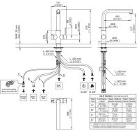 Смеситель для кухонной мойки Cea Design MIL 206 схема 3