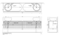 Комплект мебели с двумя раковинами Cielo Delfo 226х52 схема 2