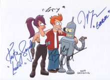 Автографы: Билли Уэст, Кэти Сагал, Джон Ди Маджио. Футурама / Futurama