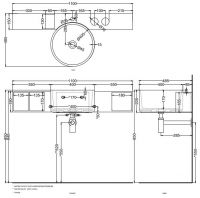 Комплект мебели Cielo Sella Living Tec 110х49 схема 3