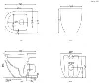 Приставной унитаз Cielo Fluid FLVA схема 3