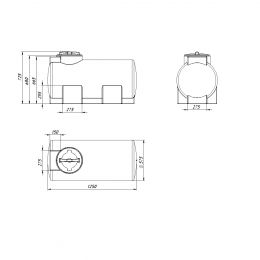 Схема. Емкость для воды ЭВГ 350 литров черный