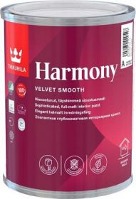 Краска для Стен и Потолков Tikkurila Harmony 0.9л База С, Глубокоматовая / Тиккурила Гармония