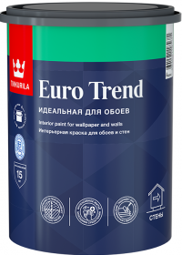 Краска для Обоев и Стен Tikkurila Euro Trend 0.9л Интерьерная / Тиккурила Евро Тренд