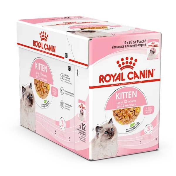 Влажный корм для КОТЯТ Royal Canin Kitten Instinctive кусочки в желе 28 шт. х 85 г