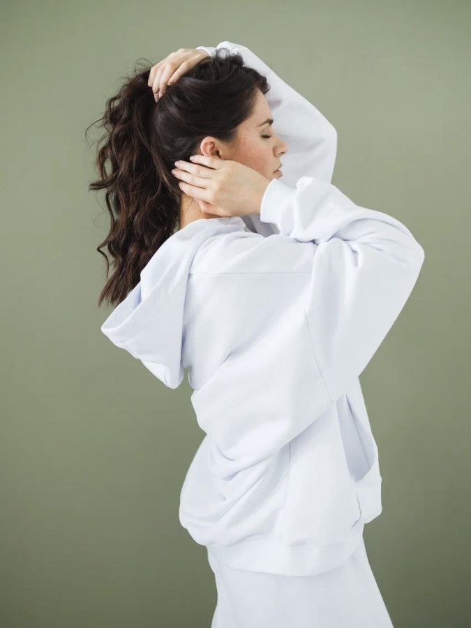 Худи оверсайз белое