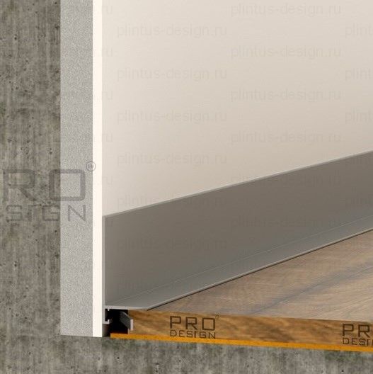 Микроплинтус Pro Design Mini L 601 анодированный