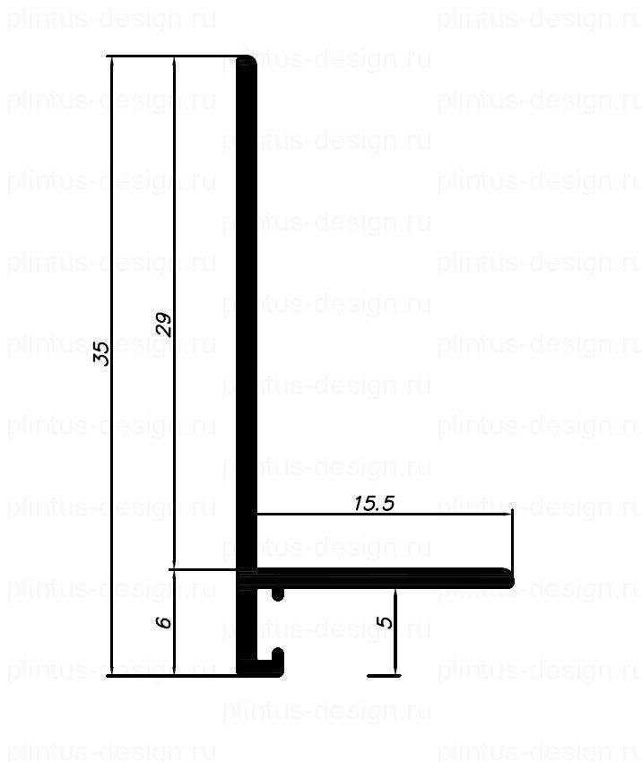 Микроплинтус Pro Design Mini L 601 белый