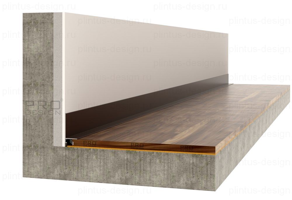 Микроплинтус Pro Design Mini L 601 коньяк