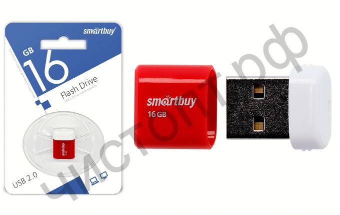 флэш-карта Smartbuy 16GB LARA Red
