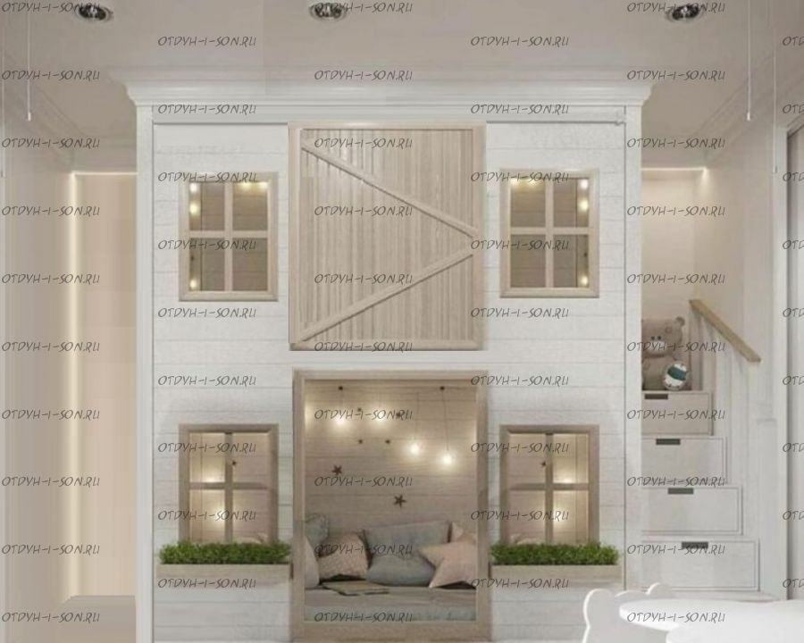 Кровать двухъярусная домик Fantasy Sky №12BASE