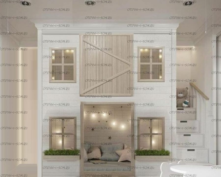 Кровать двухъярусная домик Fantasy Sky №12BASE