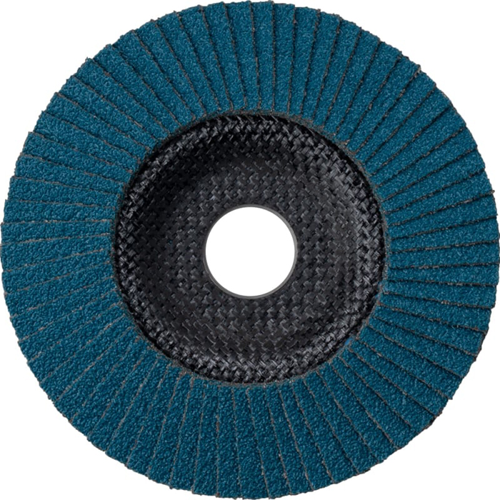 Abraform Круг лепестковый угловой, цирконат 65%, 125мм. х 22мм., P120