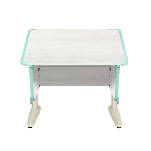 ДСУТ41-1-2 Растущая парта-трансформер одноместная  (ЛДСП белый, опора бежевый)