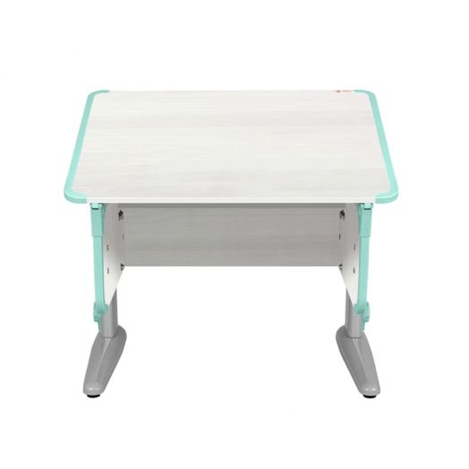 ДСУТ41-1-1 Растущая парта-трансформер одноместная  (ЛДСП белый, опора серый)