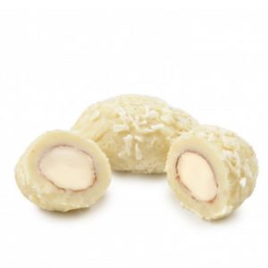 Конфеты драже Rikisima Миндаль и Кокос в белом шоколаде 80 г - Россия / Бельгия