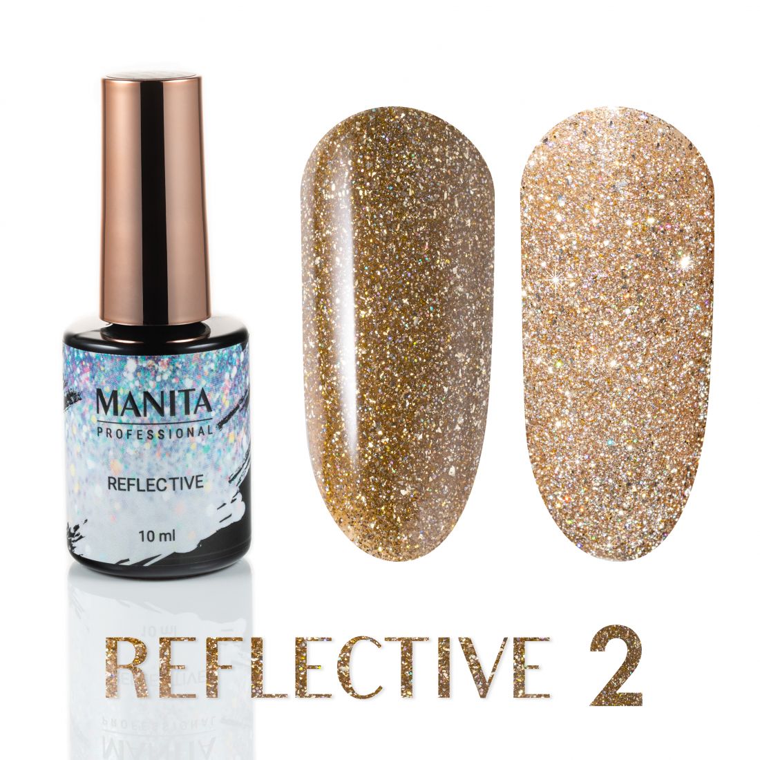 Гель лак MANITA PROFESSIONAL "REFLECTIVE" светоотражающий №02 (10 мл)