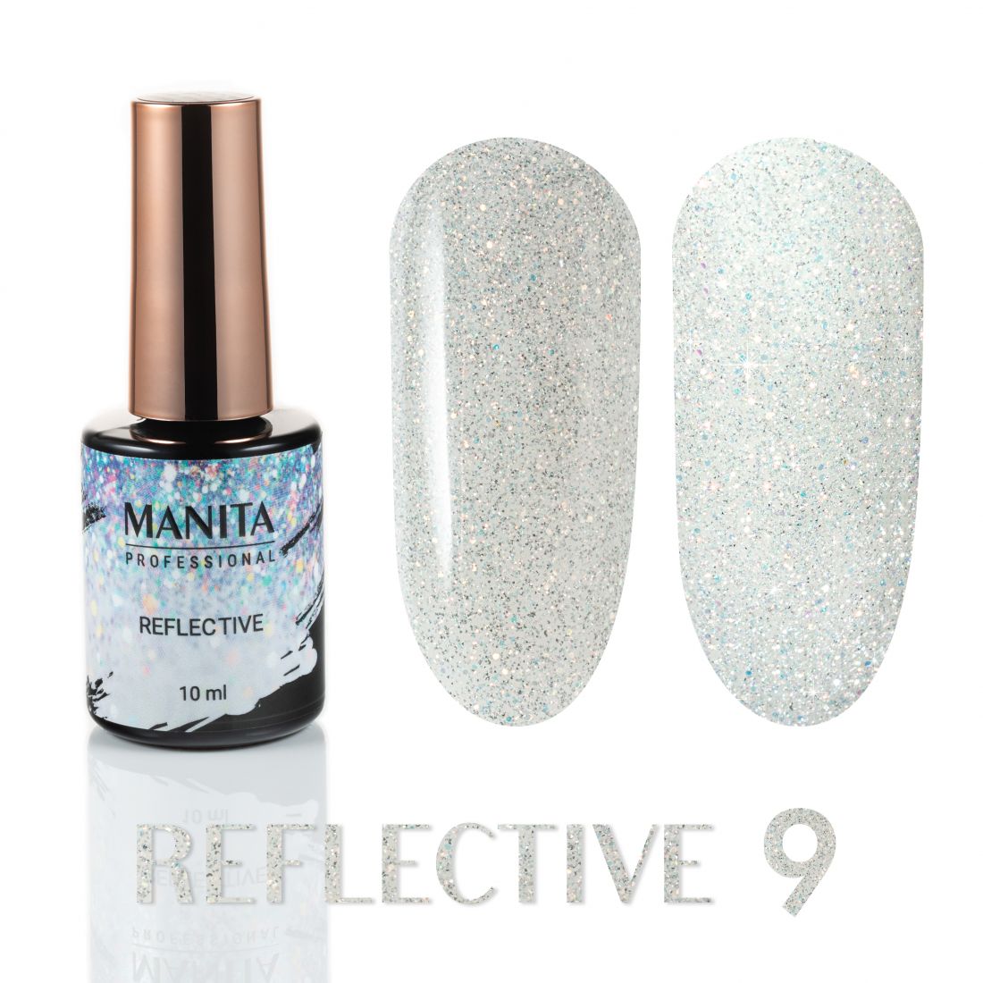 Гель лак MANITA PROFESSIONAL "REFLECTIVE" светоотражающий №09 (10 мл)