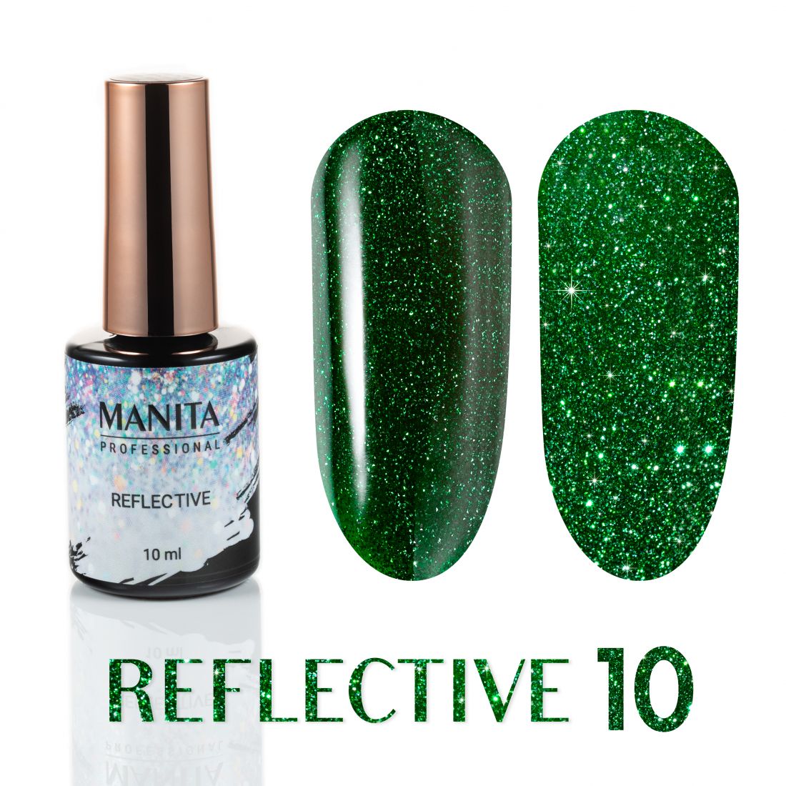 Гель лак MANITA PROFESSIONAL "REFLECTIVE" светоотражающий №10 (10 мл)