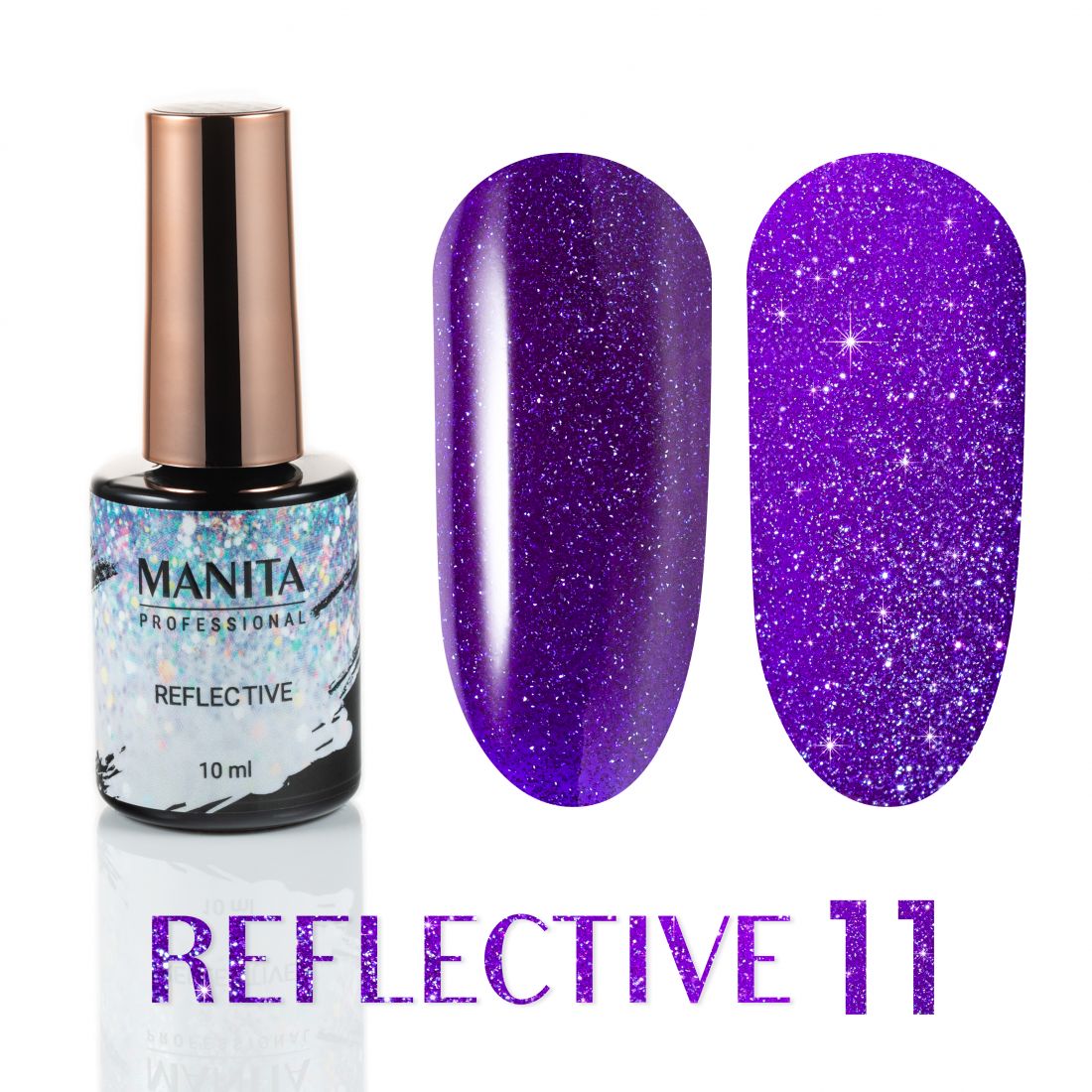 Гель лак MANITA PROFESSIONAL "REFLECTIVE" светоотражающий №11 (10 мл)