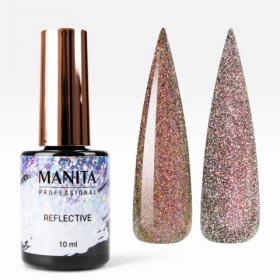 Гель лак MANITA PROFESSIONAL "MULTICHROME REFLECTIVE" светоотражающий с хлопьями юки №02 (10 мл)