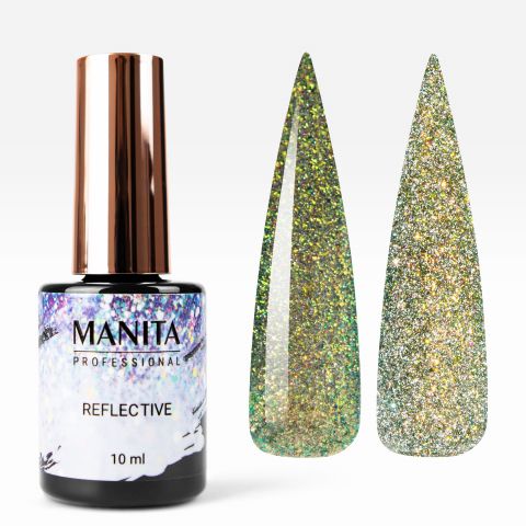 Гель лак MANITA PROFESSIONAL "MULTICHROME REFLECTIVE" светоотражающий с хлопьями юки №05 (10 мл)