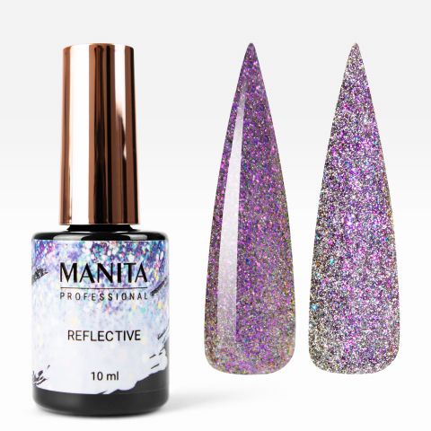 Гель лак MANITA PROFESSIONAL "MULTICHROME REFLECTIVE" светоотражающий с хлопьями юки №08 (10 мл)