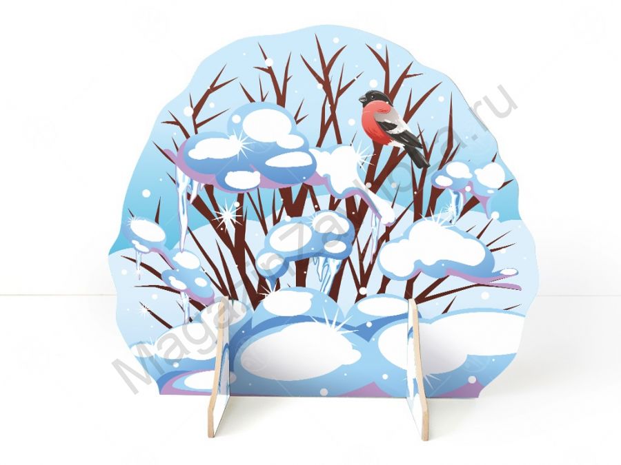 Театральная декорация "Зеленый куст" (лето-зима)