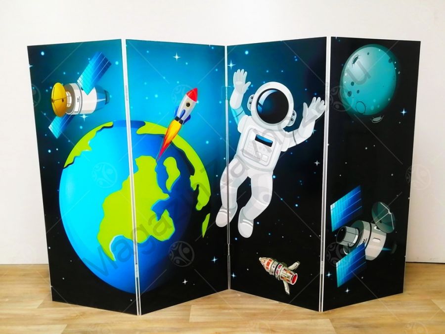 Напольная ширма гармошка "Космос"