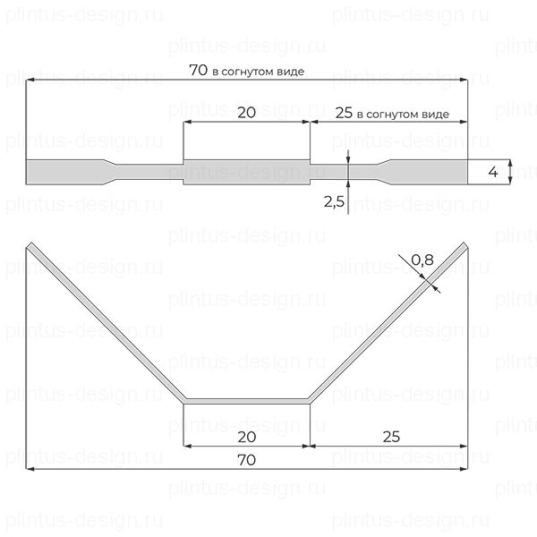 Микроплинтус ФЕСО 11 Белый RAL 9016