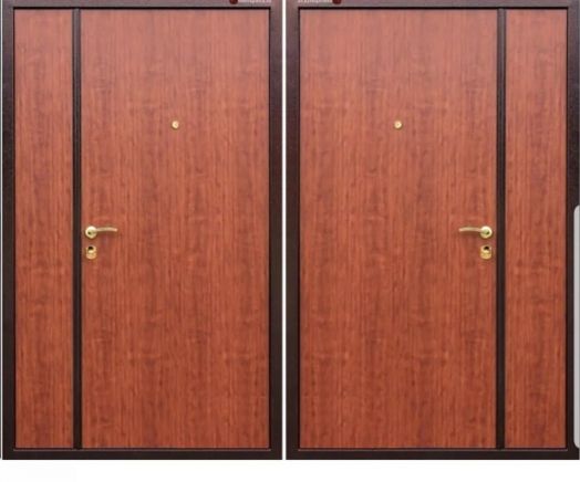 Дверь Входная Рекс Двустворчатая в цвете Орех итальянский
