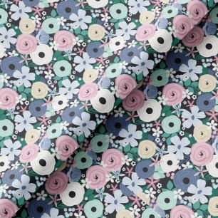 Хлопок - Ночные розы 25х75 см limit