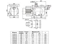 Насос (0,55кВт 220B 10,9 м3/ч h 8м в.ст.) Mayer Schwimmbad LX SGP075