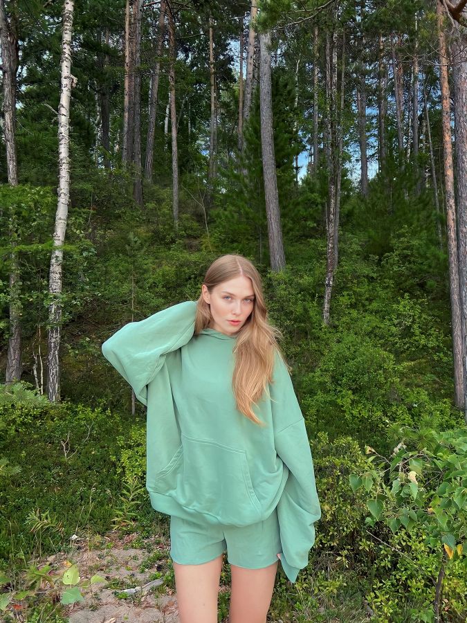 Шорты бесшовные полынь