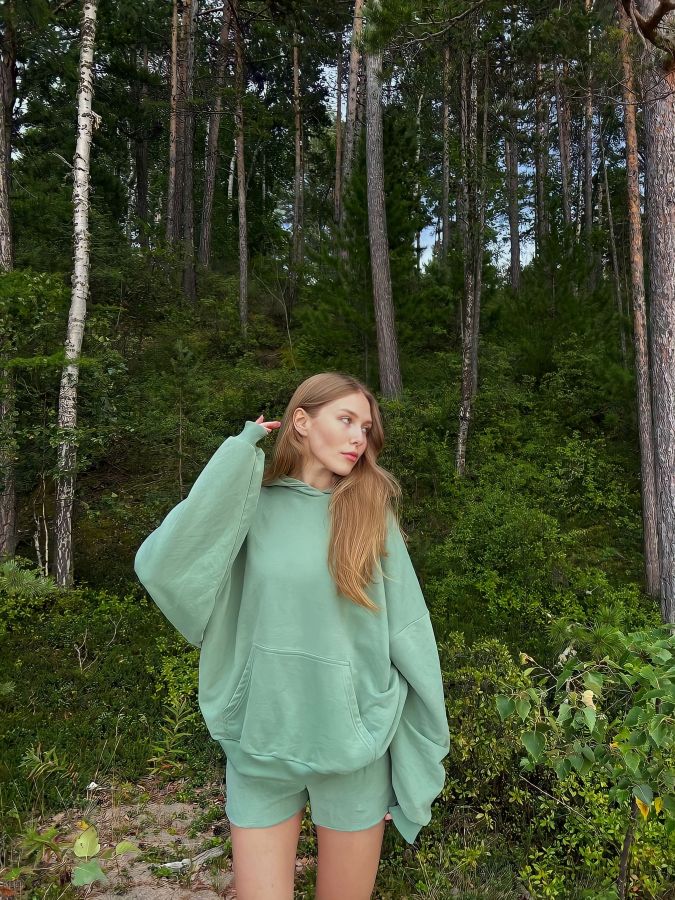 Худи оверсайз полынь