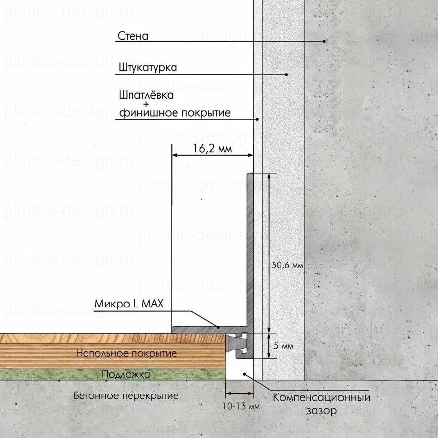 Микроплинтус L Max Laconistiq шампань