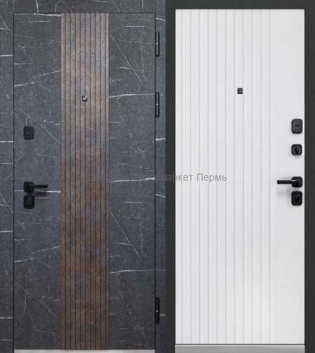 Luxor 2МДФ Стоун Рейки Эмалит Белый