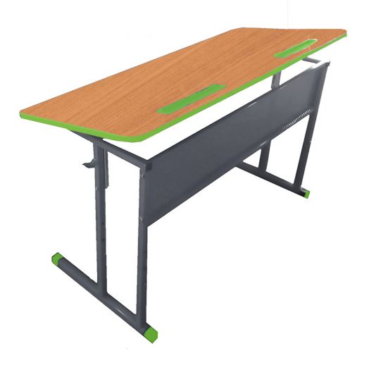 ЛСОШ-19 Стол ученический 2-местный регулируемый по высоте и наклону столешницы (ЛДСП Ольха)