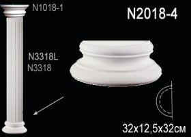 База Колонны Perfect N2018-4W 32x12.5x32 см /Перфект.