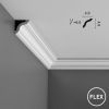 Карниз Гибкий Orac Decor CX124F Д200xШ4.9xВ4.9 см Лепнина из Дюрополимера / Орак Декор.