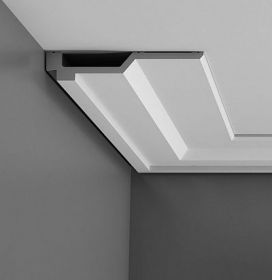 Карниз Гладкий Orac Decor С354 Д200xШ21.5xВ4 см Лепнина из Полиуретана / Орак Декор.