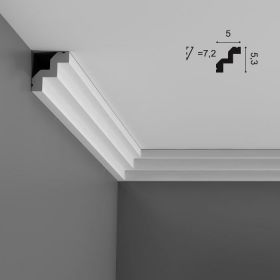 Карниз Гладкий Orac Decor С602 Д200xШ5xВ5.3 см Лепнина из Полиуретана / Орак Декор.