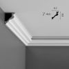 Карниз Гладкий Orac Decor С200 Д200xШ5.7xВ6.5 см Лепнина из Полиуретана / Орак Декор.