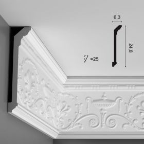 Карниз с Орнаментом Orac Decor С308 Д200xШ6.3xВ24.8 см Лепнина из Полиуретана / Орак Декор.