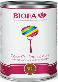 Цветное Масло для Интерьера Biofa Медь 8521-04 1л для Внутренних Работ / Биофа 8521-04.