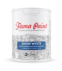 Краска Fama Paint Snow White 0.3л Селебрити FD6A-026 Водно-Дисперсионная Акриловая Матовая для Внутренних Работ / Фама.